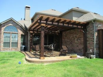 Lattice Patio Cover Stamped Concrete 01