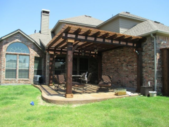 Lattice Patio Cover Stamped Concrete 01