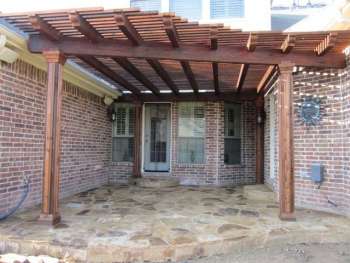 Lattice Patio Cover Stone Deck 03