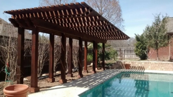 Pool Side Shade Pergola  by Texas Best Fence & Patio