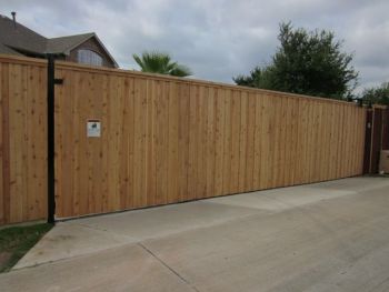 Cedar Clad Automatic Sliding Gate 01