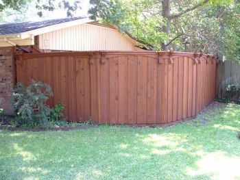 Custom Board on Board Fence Arches Corbels 01