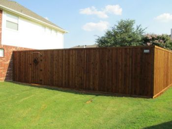 Decorative Arch Top Gate Standard Board On Board Fence 01