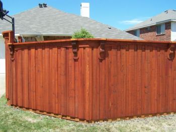 Decorative Board on Board Cedar Fence 01