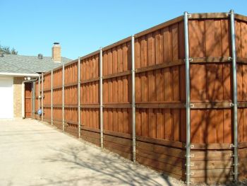 Board on Board Fence Metal Posts