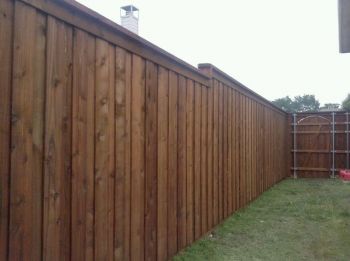 Steel Posts Board on Board Fence McKinney TX 01
