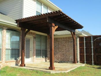 Lattice Patio Cover flagstone