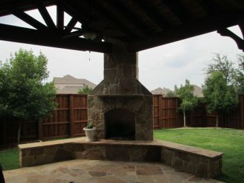 Hardscape Flagstone Fireplace