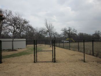 Black Chain Link Fence Gate Rural 01