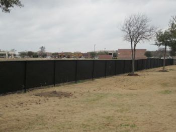 Black Chain Link Fence Windscreen 02