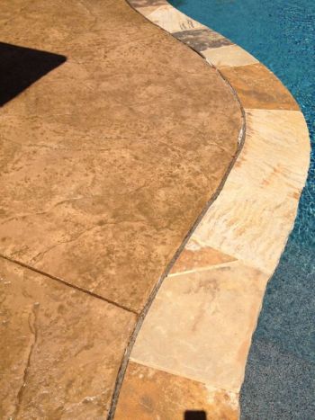 Slick Poolside  Concrete Brushed Stamped Stained 119