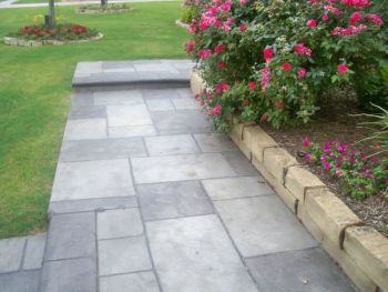 Garden Concrete Brushed Stamped Stained