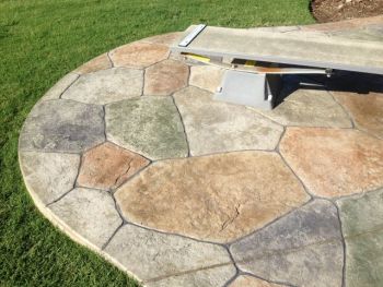 Multicolor Stamped  Concrete Patio