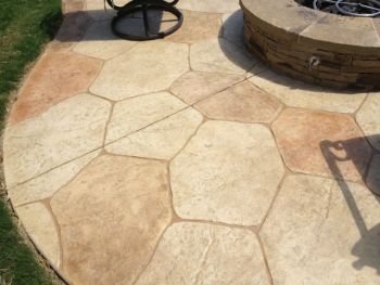 Curvy Matt Concrete Brushed Stamped Stained