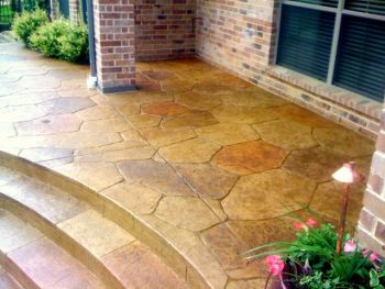 Decorative Concrete Steps Front Porch