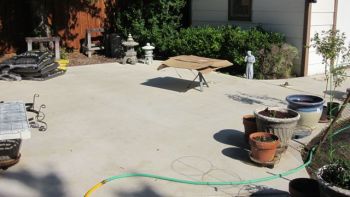 Pool Side Concrete Brushed Stamped Stained