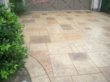 Colored Concrete Brushed Stamped Stained 24