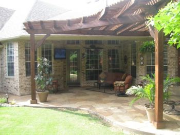 Patio Concrete Stamped Stained