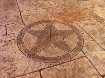 Star Decorative Concrete Brushed Stamped Stained