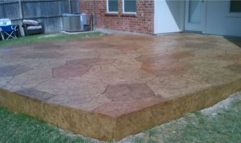 Concrete Brushed Stamped Stained Patio