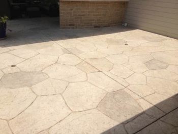 Outdoor Concrete Brushed Stamped Stained