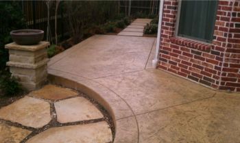 Concrete Brushed Stamped Stained Decorative