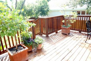 Front yard  Deck