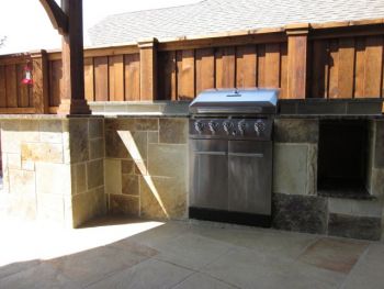 Outdoor Flagstone Kitchen