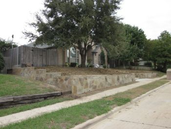 Front House Retaining Flagstone Wall