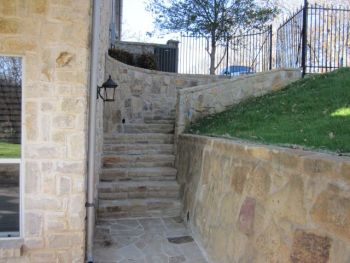 Retaining Flagstone Wall and Stair