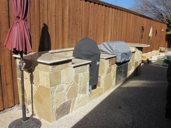 Outdoor Flagstone Kitchen