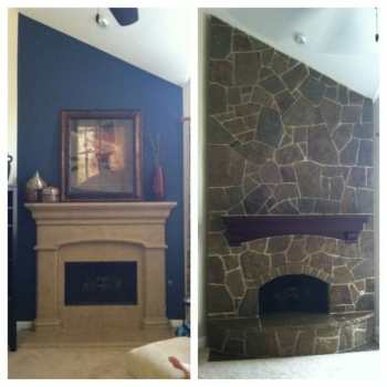 Flagstone Fireplace