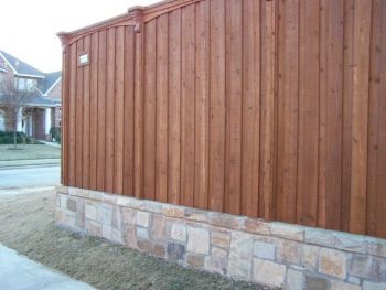 Retaining Flagstone Wall  and Fence