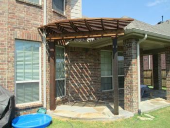 Stamped Concrete Patio with Pergola