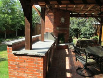 Hardscape  Brick  Patio with Pergola