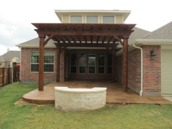 Hardscape Flagstone Patio with Pergola