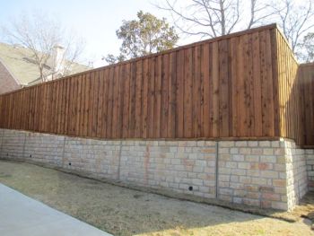 Flagstone  Retaining Wall Fence