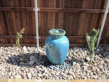 Wood fence with Outdoor Vase