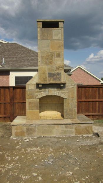 Hardscape Flagstone Fire Place