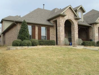 Brick house with Retaining Wall