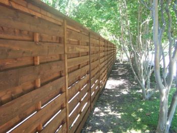 Horizontal Cedar Wood Fencing