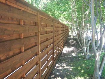Horizontal Cedar Wood Fencing