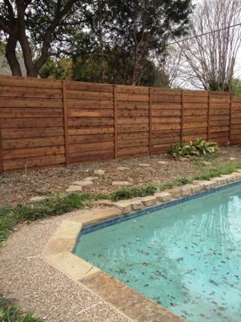 Horizontal Fence for Outdoor Pool