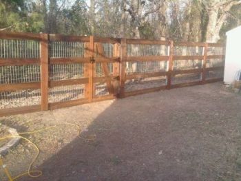 Wire and Wood Fence