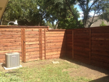 Backyard Horizontal Cedar Fence