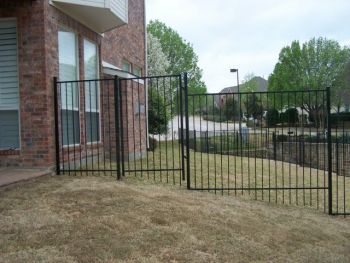 Metal Iron Fence on the Hill