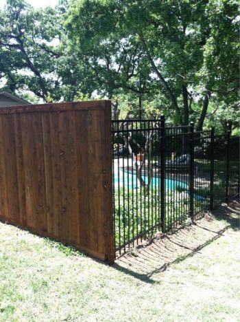 Wood and Iron Fence