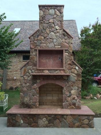 Outdoor Stone Fire Place