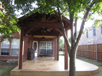 Patio Covers with Stamped Concrete