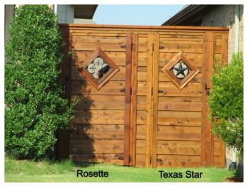 Rosette and Texas star Design Pedestrian Gates